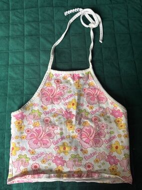 barbie top (pink, yellow & green floral)